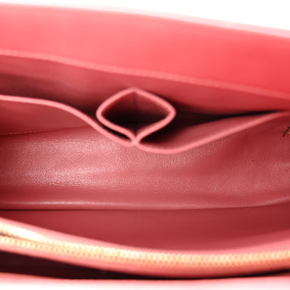 Chanel Calfskin Lizard Chevron Quilted Small Coco Handle Flap Pink 5 of 13