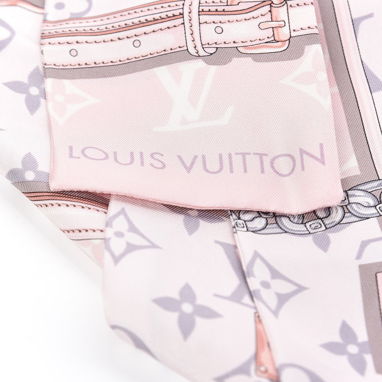 Louis Vuitton Silk Monogram Confidential Bandeau Light Pink 4 of 4