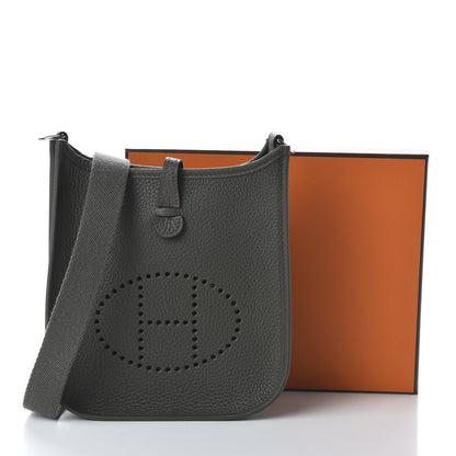 Hermes Taurillon Clemence Evelyne TPM Vert De Gris 10 of 10