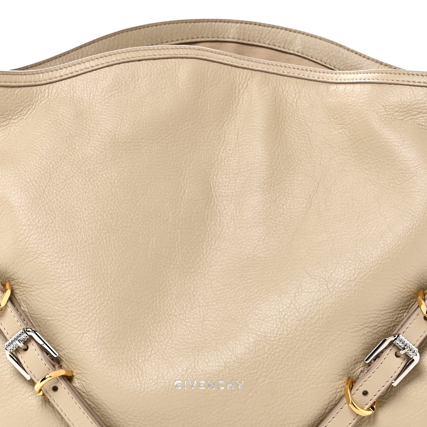 Calfskin Medium Voyou Bag Natural Beige