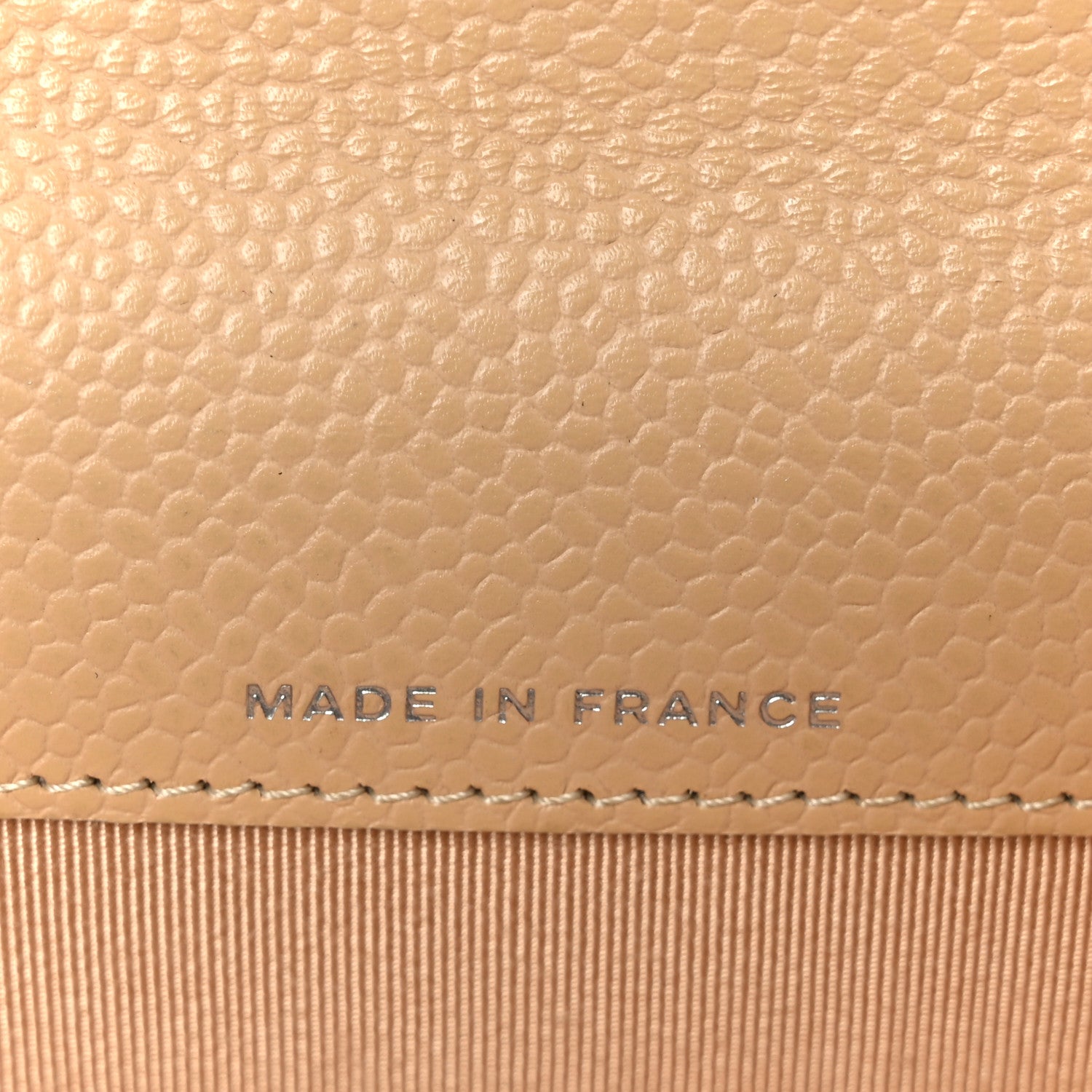 Chanel Caviar Quilted Flap Card Holder Wallet Beige 7 of 9