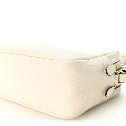 Prada Vitello Daino Soft Medium Double Zip Shoulder Bag White 10 of 10