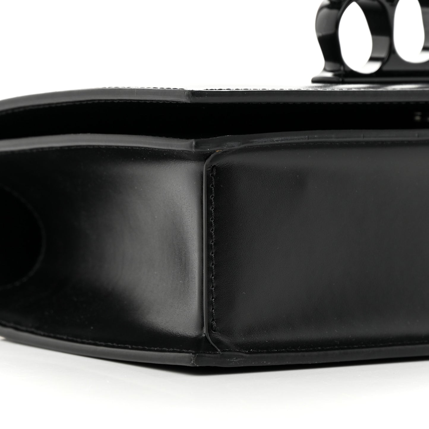 Calfskin Knuckle Shoulder Bag Black