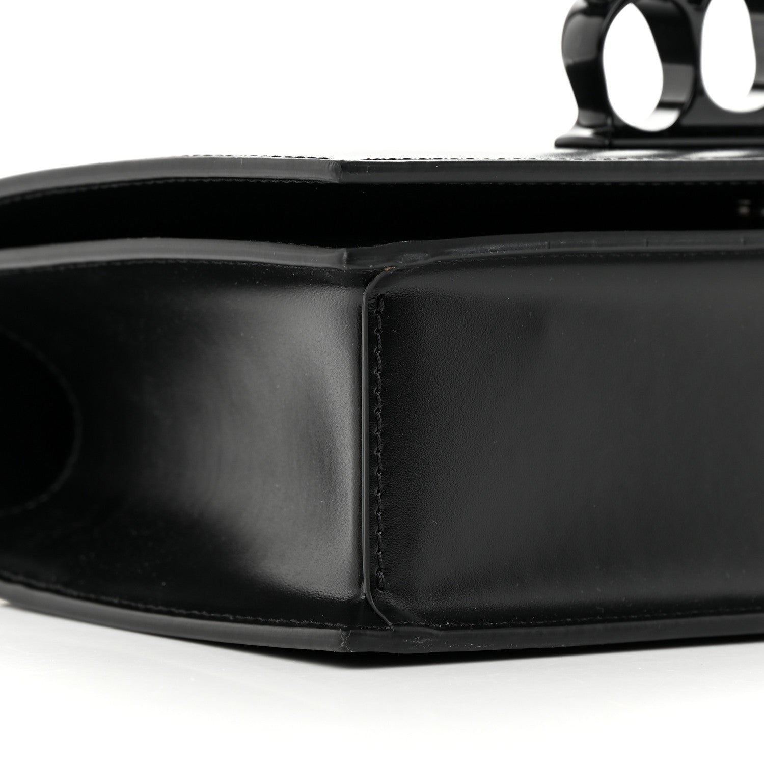 Alexander McQueen Calfskin Knuckle Shoulder Bag Black 7 of 11