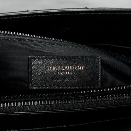 Saint Laurent Calfskin Y Quilted Monogram Monochrome Medium Loulou Chain Satchel Black 7 of 11