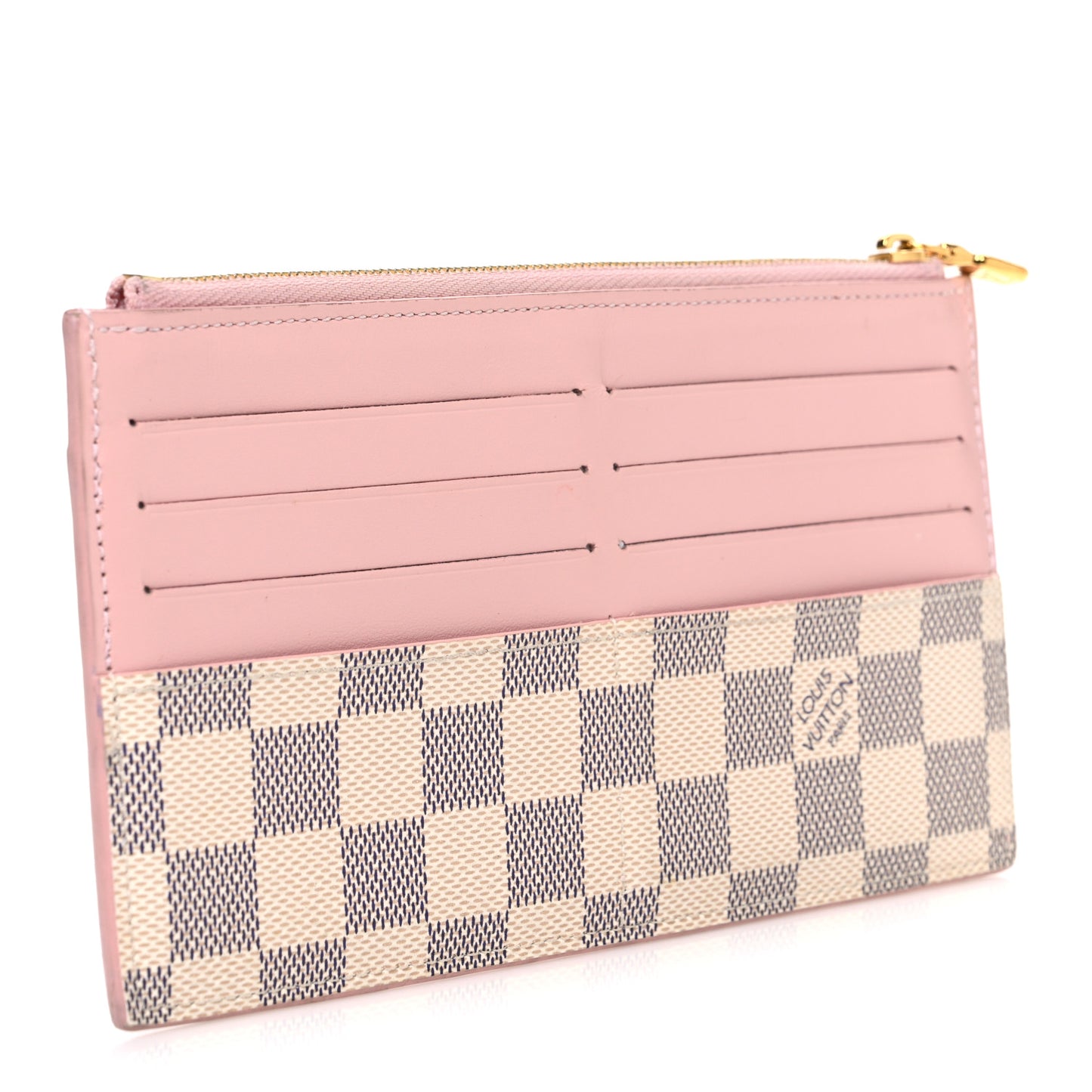 Damier Azur Slim Purse Rose Ballerine