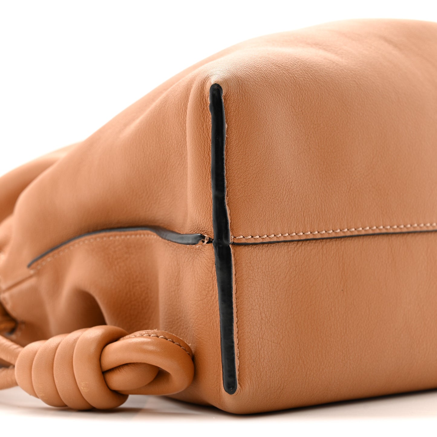 Calfskin Mini Flamenco Knot Clutch Warm Desert