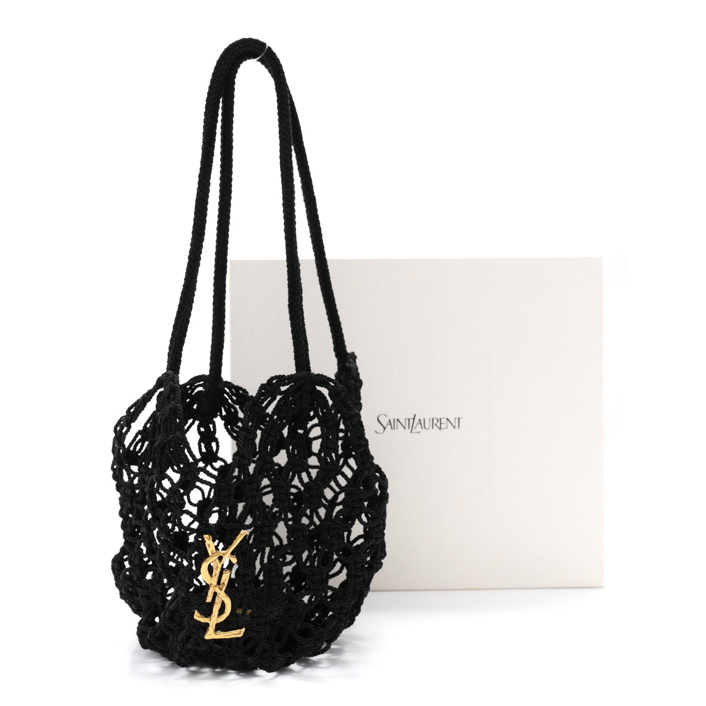 Crochet Small Shopping Bag Black