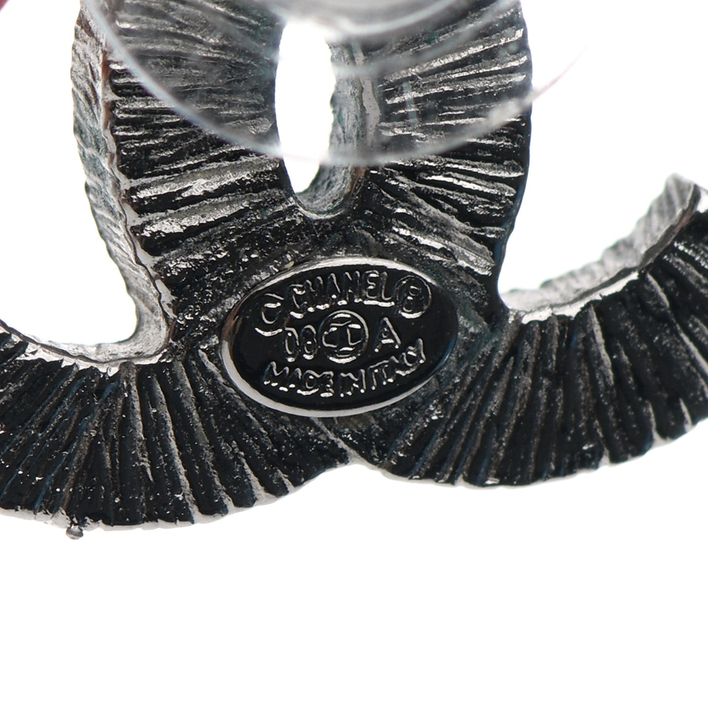 Ruthenium Crystal CC Earrings Black