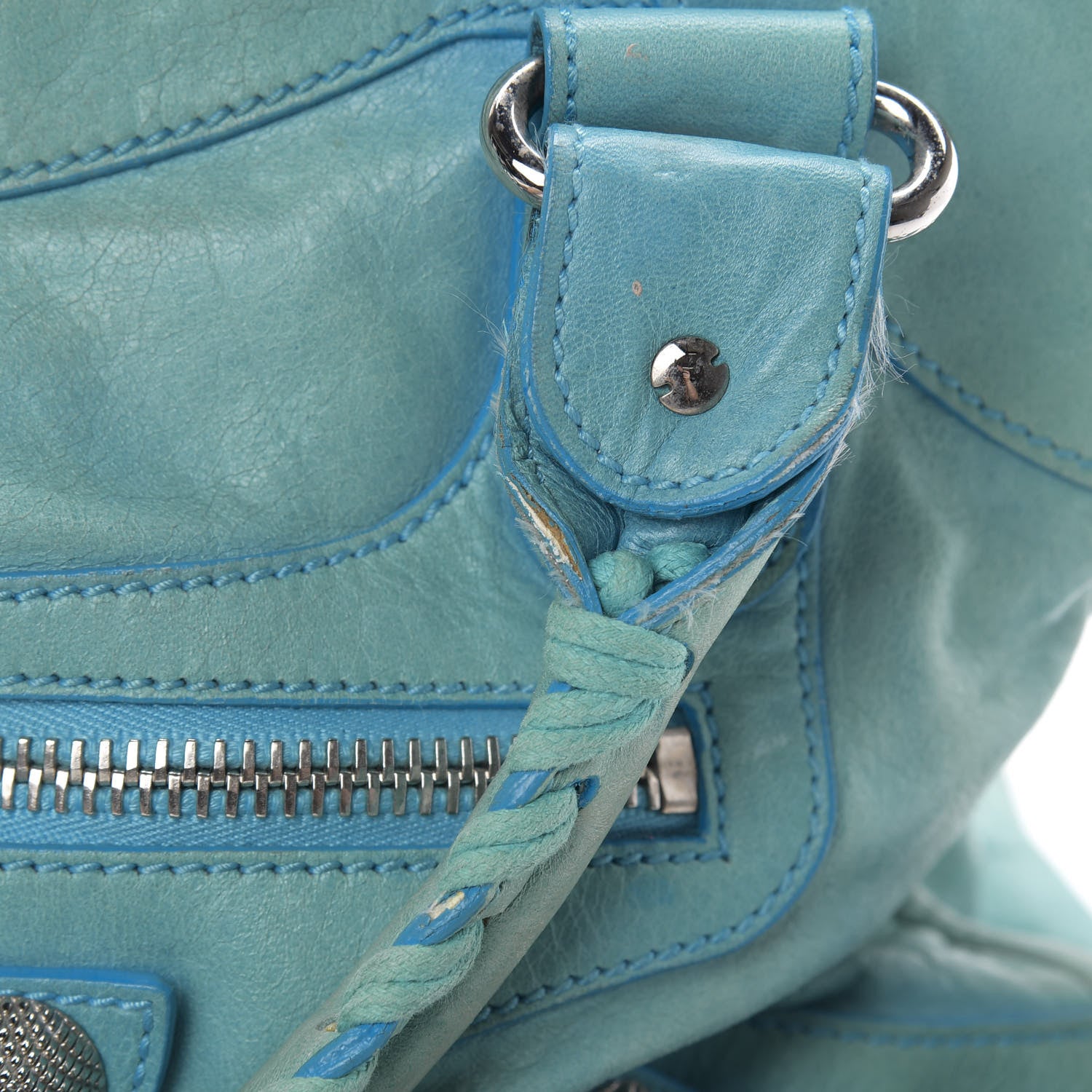 Balenciaga Agneau Giant 21 Silver Hardware City Turquoise 20 of 23