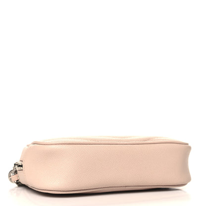Saint Laurent Grain De Poudre Matelasse Monogram Mini Lou Camera Bag Marble Pink 4 of 10
