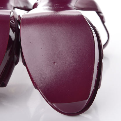 Saint Laurent Patent Tribute 105 Platform Sandals 37.5 Cherry 14 of 15
