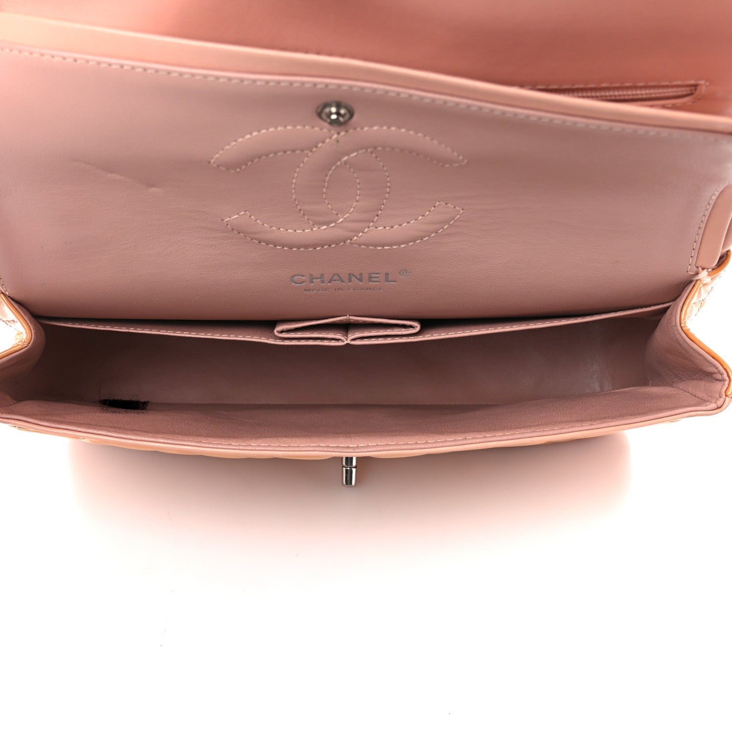 Chanel Patent Quilted Medium Double Flap Light Pink 5 of 11