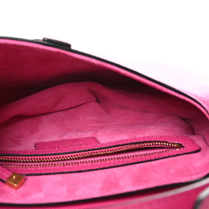 Christian Dior Grained Calfskin Saddle Bag With Strap Fuchsia 5 of 10