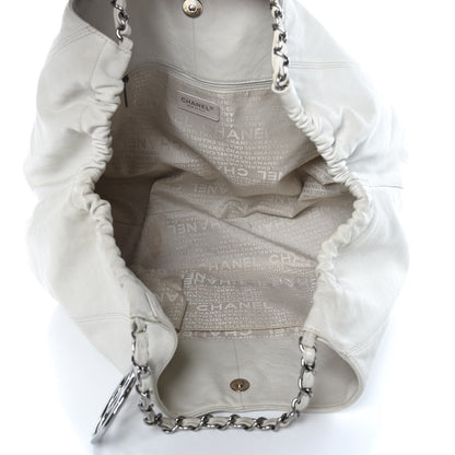 Chanel Distressed Caviar XL Coco Cabas White 5 of 16