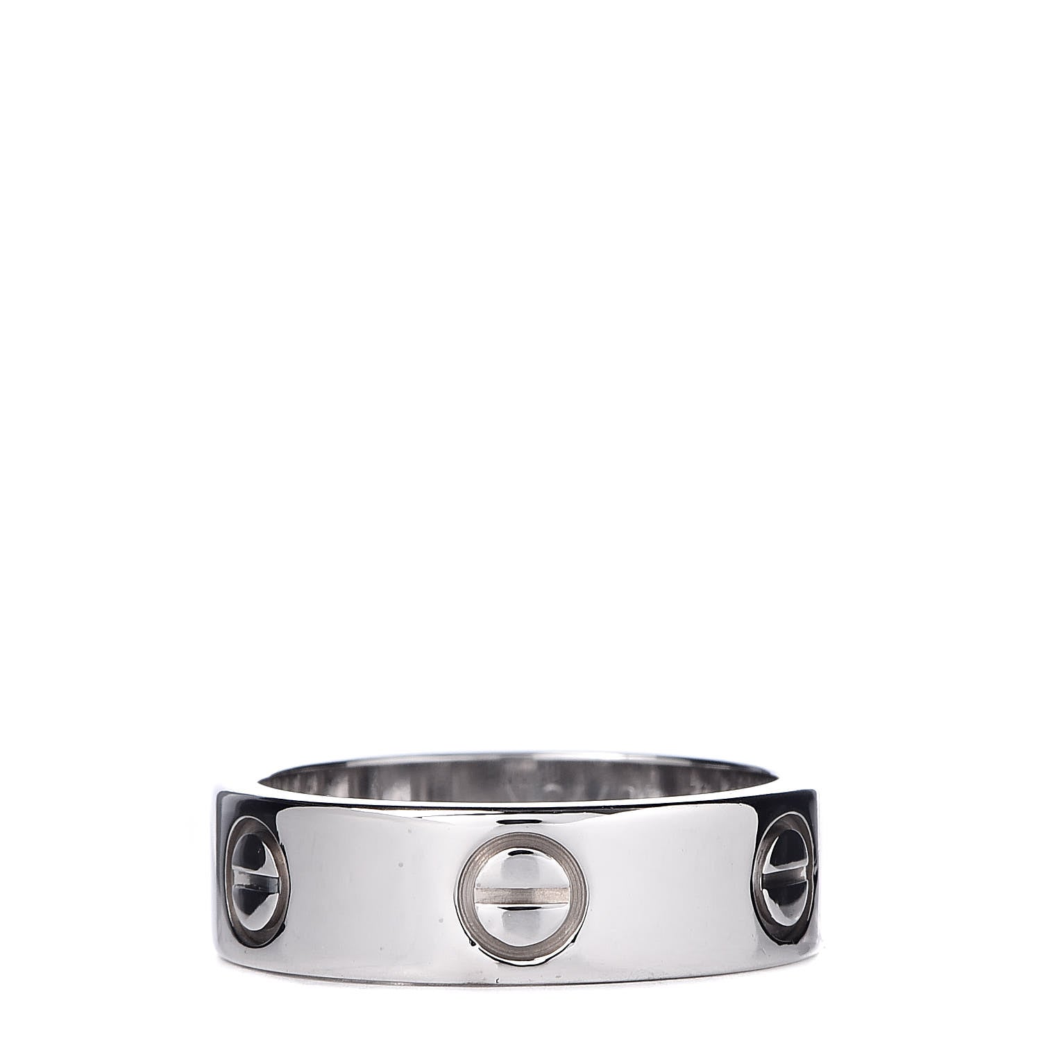 Cartier 18K White Gold 5.5mm LOVE Ring 51 5.75 1 of 4