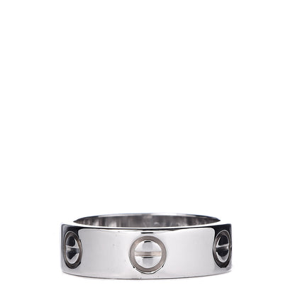Cartier 18K White Gold 5.5mm LOVE Ring 51 5.75 1 of 4
