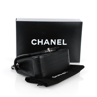 Chanel Lambskin Chevron Quilted Mini Square Flap Black 4 of 8