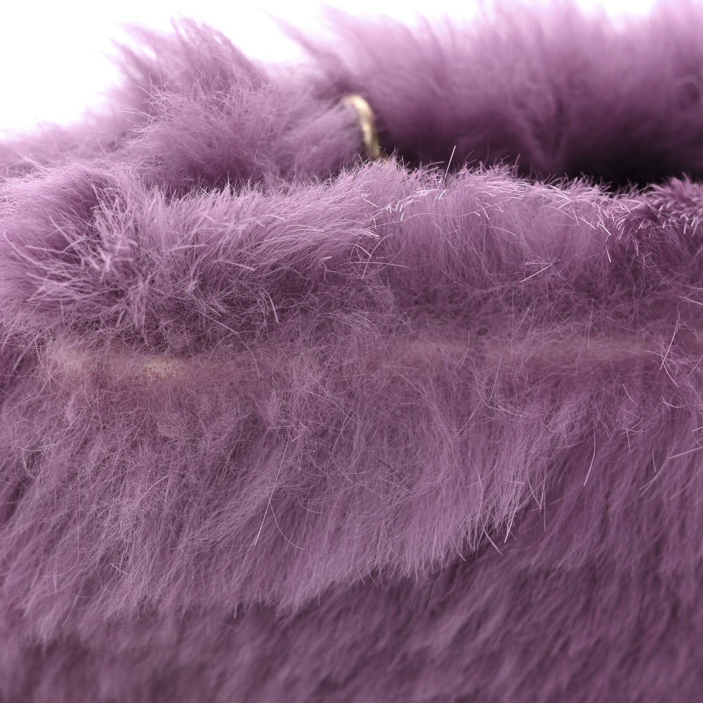 Rabbit Fur Shoulder Bag Purple