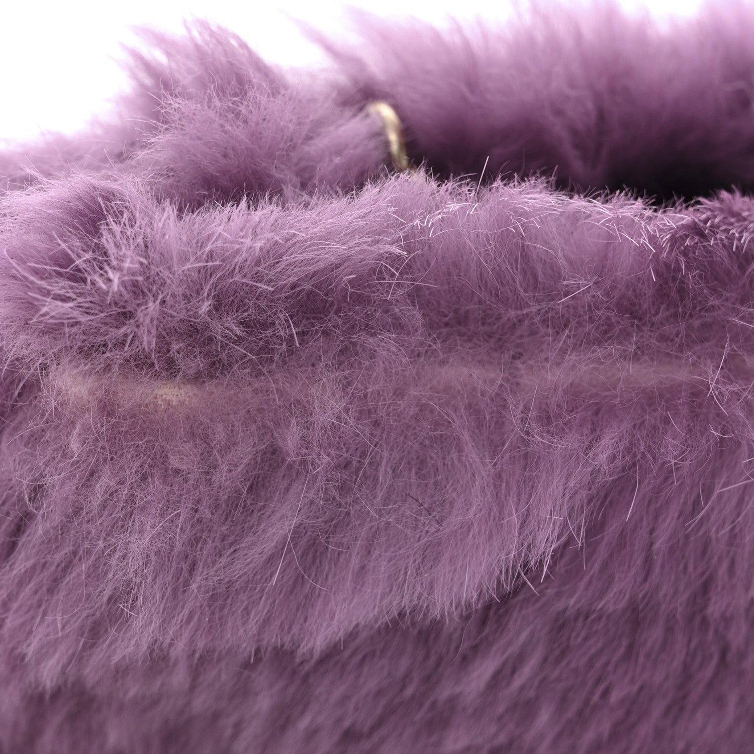 Chanel Rabbit Fur Shoulder Bag Purple 12 of 12