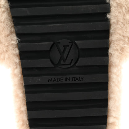 Louis Vuitton Shearling Bom Dia Flate Mules 38 Beige 8 of 9