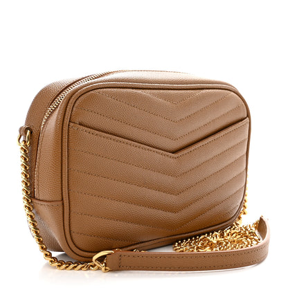 Saint Laurent Grain De Poudre Matelasse Monogram Mini Lou Camera Bag Dark Natural 3 of 10