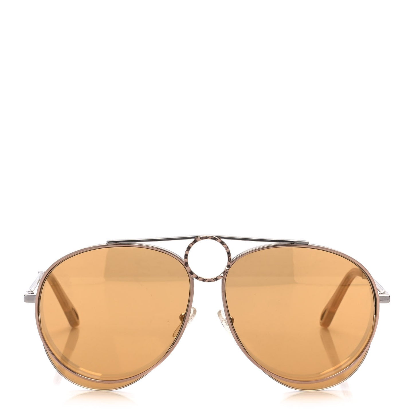 Metal Mirrored Romie Aviator Sunglasses CE144S Silver Copper