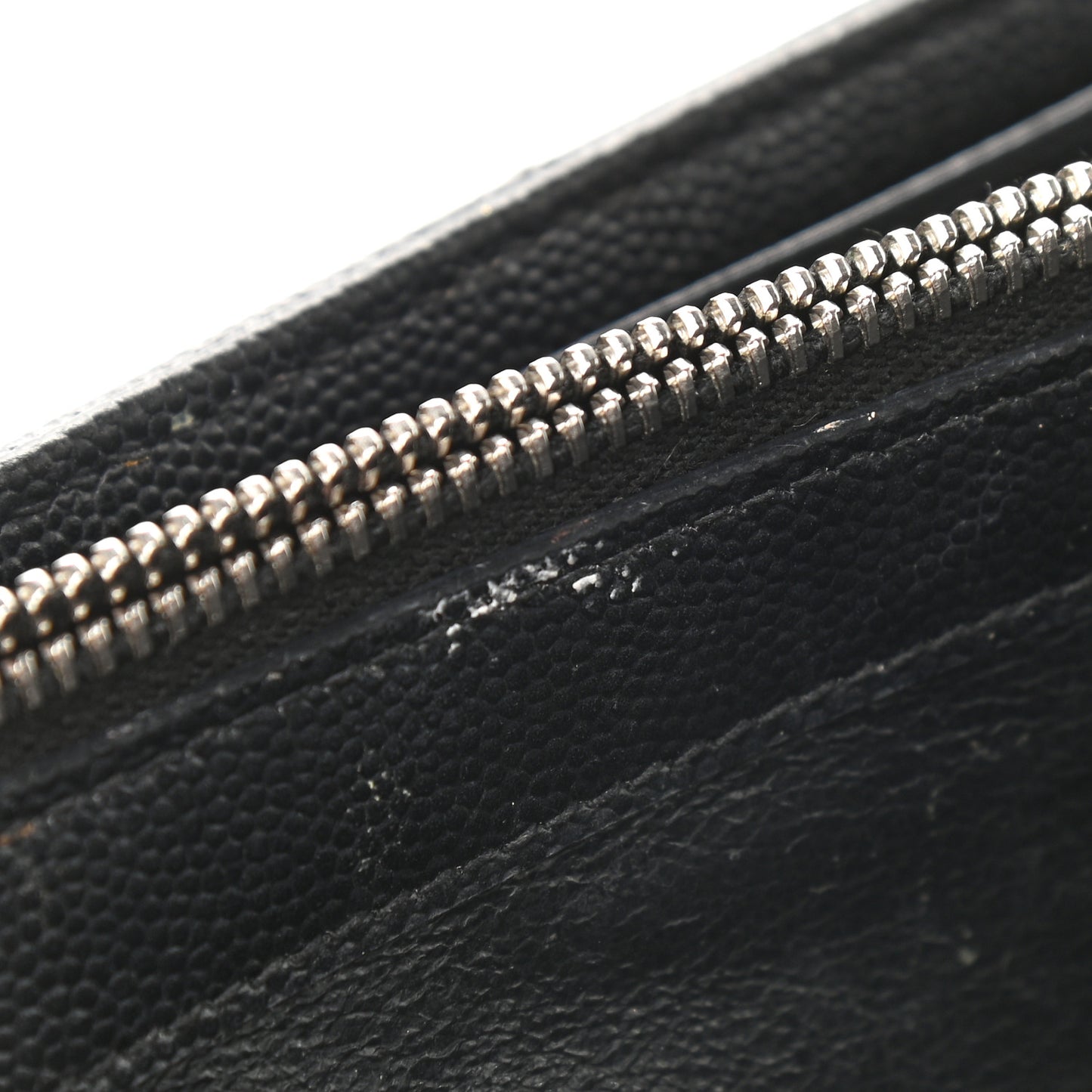 Grain De Poudre Matelasse Chevron Monogram Chain Wallet Black