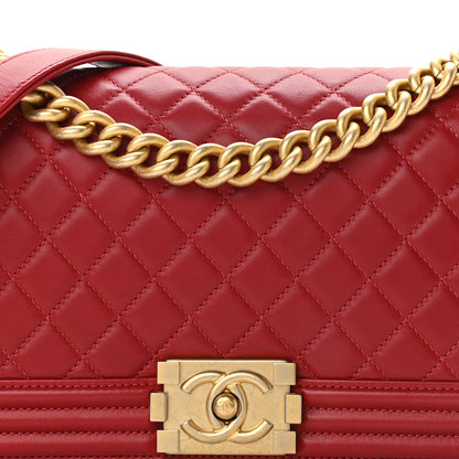 Chanel Lambskin Quilted Medium Boy Flap Red 8 of 11