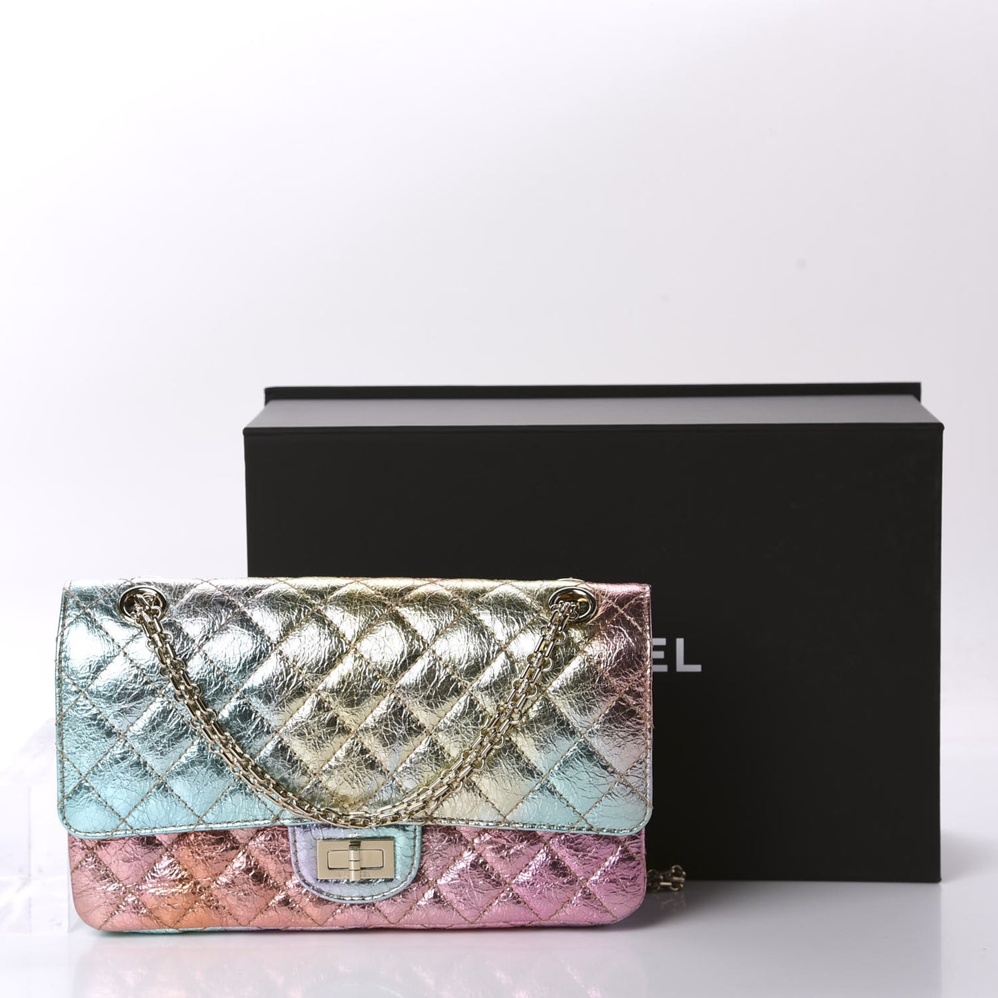 Metallic Goatskin Quilted 2.55 Reissue 225 Flap Multicolor