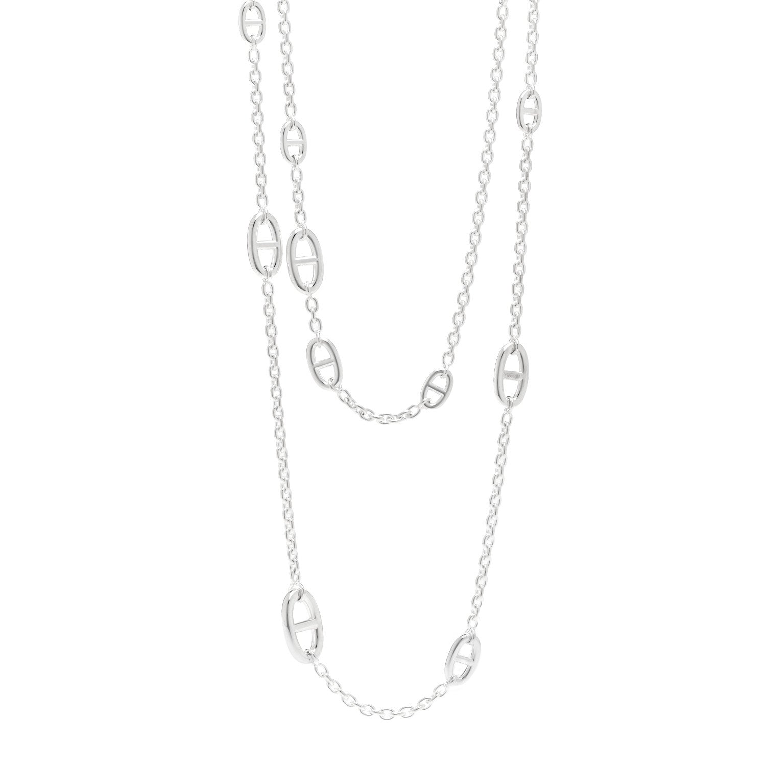Hermes Sterling Silver Farandole Necklace 120 1 of 3