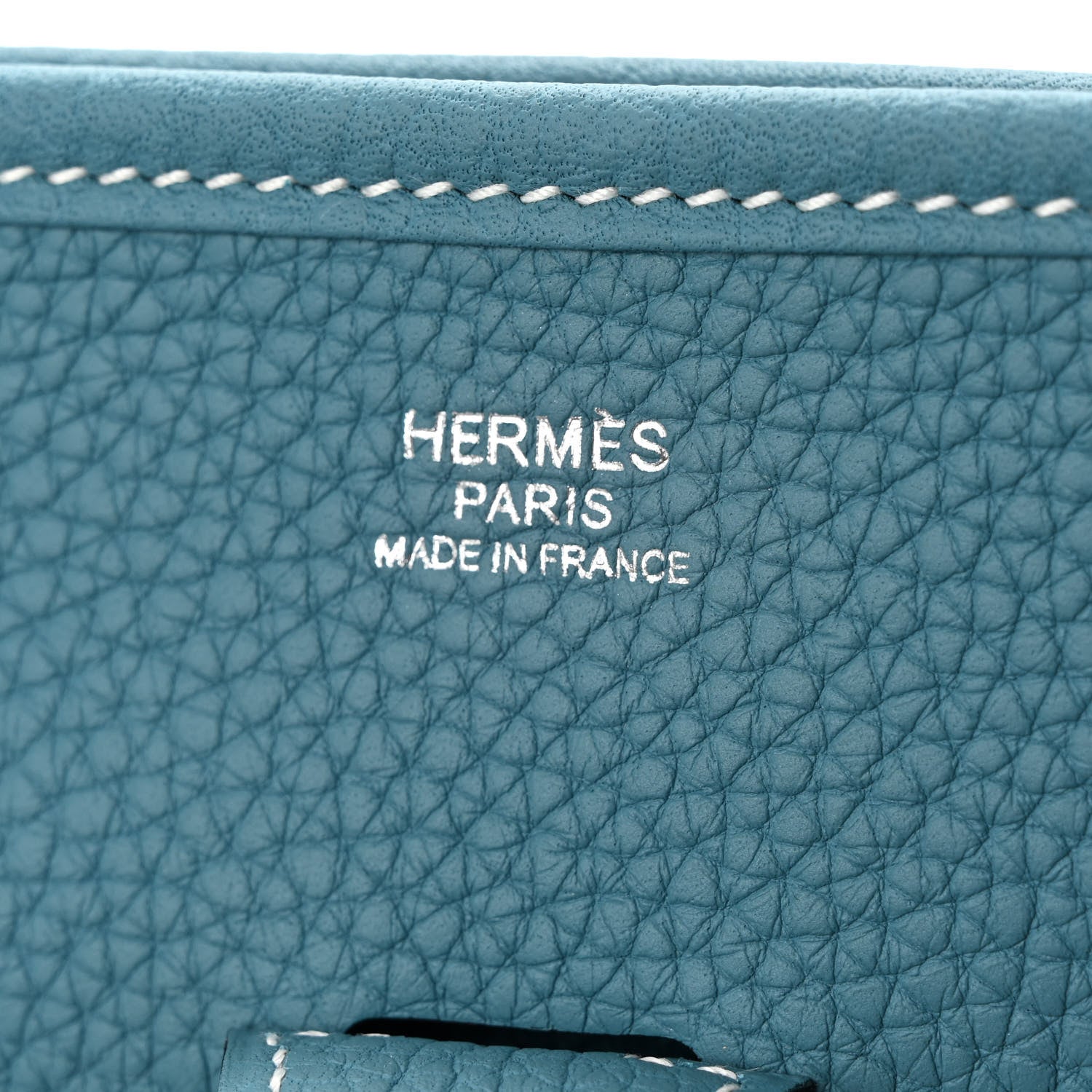 Hermes Taurillon Clemence Evelyne III PM New Blue Jean 6 of 11
