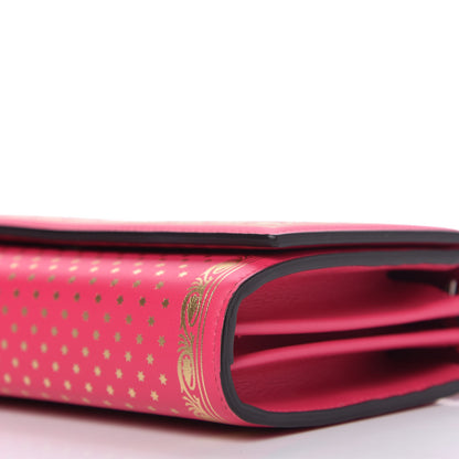 Gucci X SEGA Calfskin GUCCY Stars Chain Wallet Violet Fuxia Gold 7 of 10
