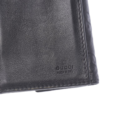 Gucci Guccissima Margaux Calfskin Icon Bar Continental Flap Wallet Black 7 of 15