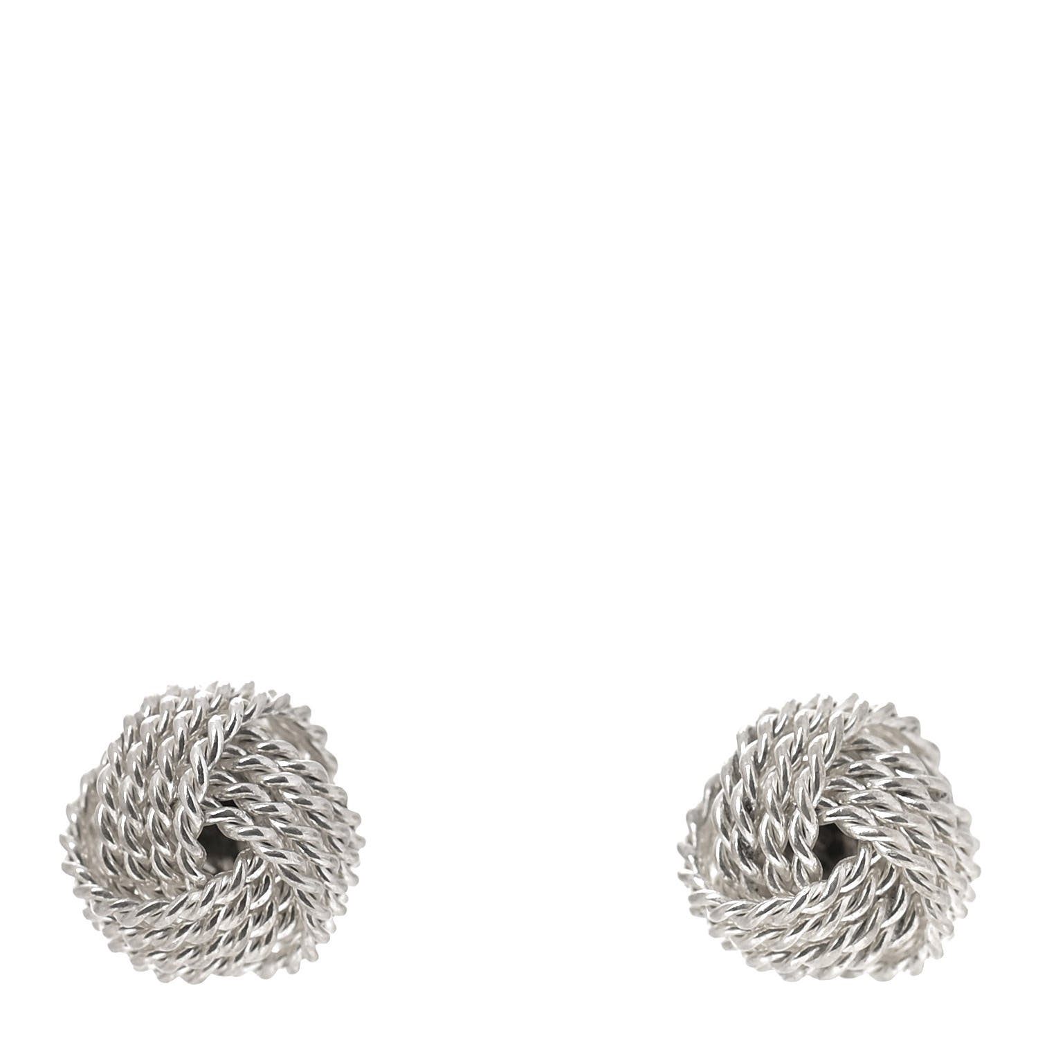 Tiffany Sterling Silver Twist Knot Earrings 1 of 5
