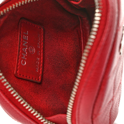 Chanel Caviar Quilted Zip Around Classic Coin Purse Red 8 of 8
