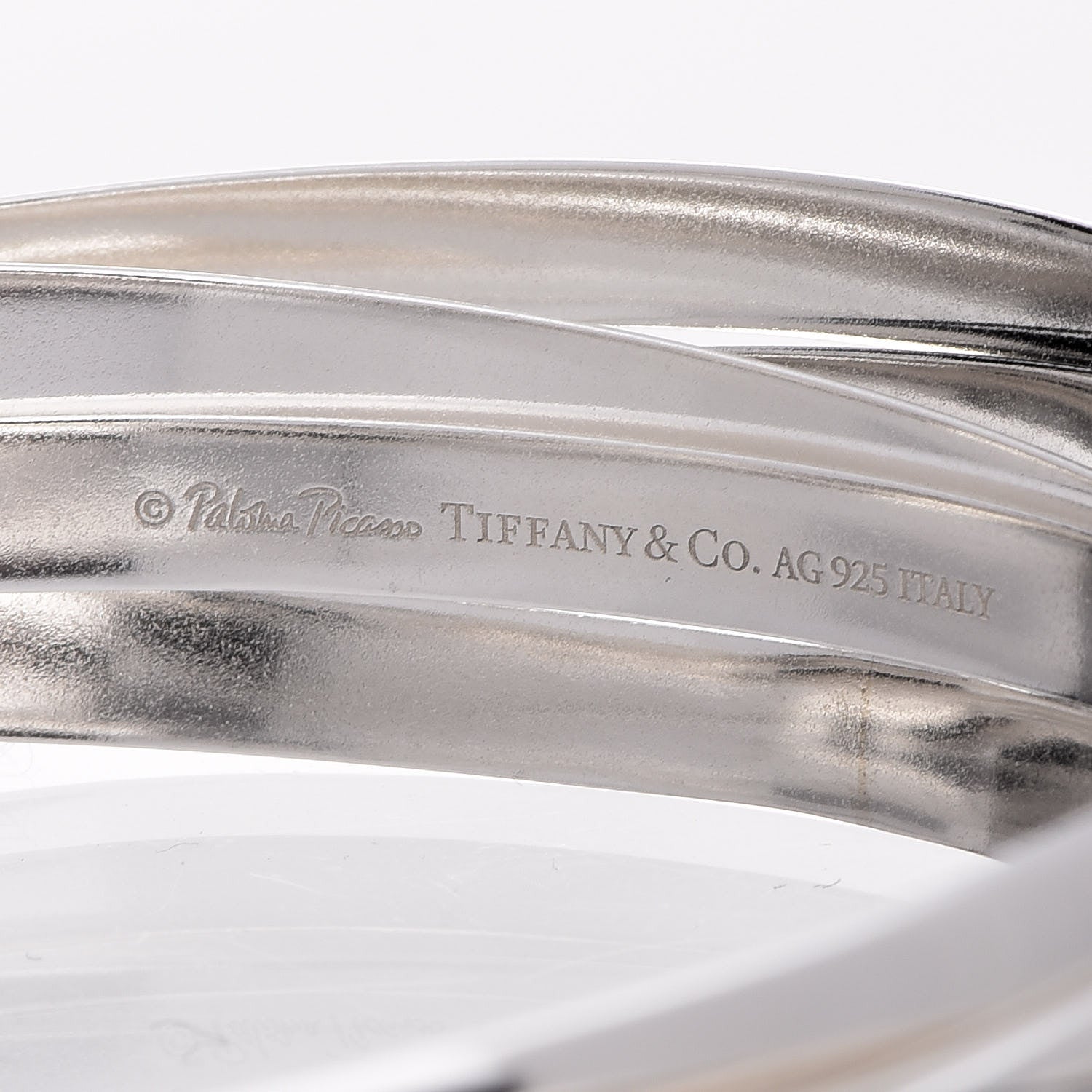 Tiffany Sterling Silver Paloma's Melody 5 Bangle Bracelet 4 of 4