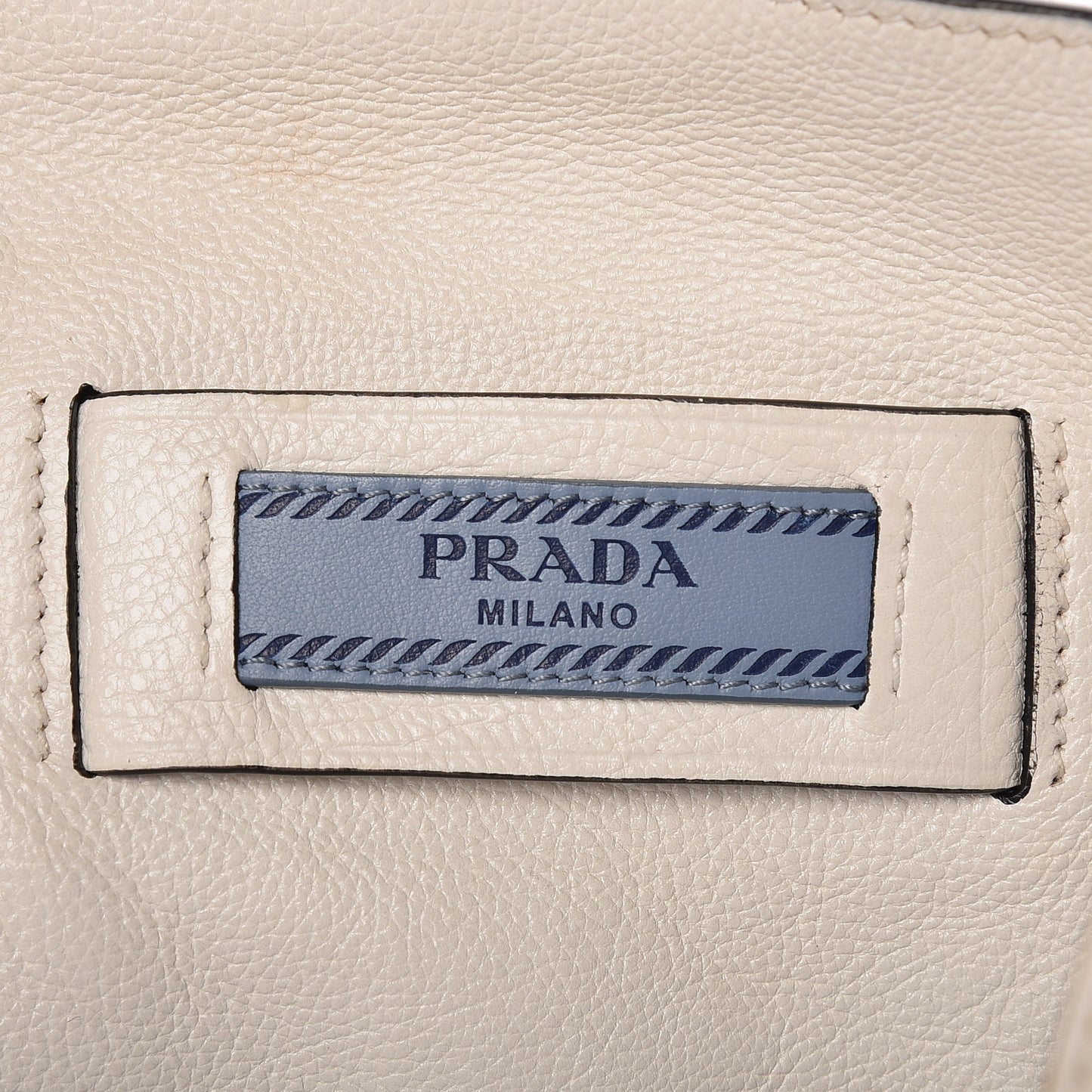Glace Calf Etiquette Shoulder Tote Bianco Astra