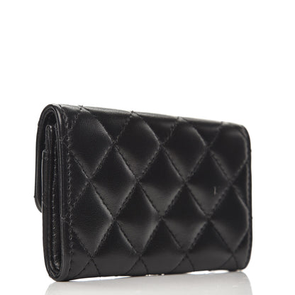 Chanel Lambskin Quilted Flap Card Holder Black 3 of 9