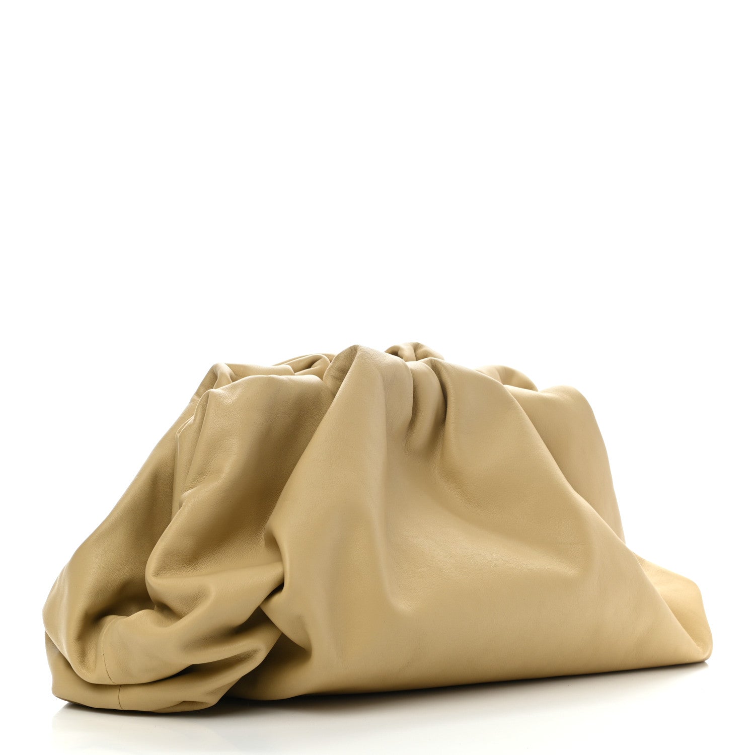 Bottega Veneta Smooth Butter Calf The Pouch Oversized Clutch Tapioca 3 of 10