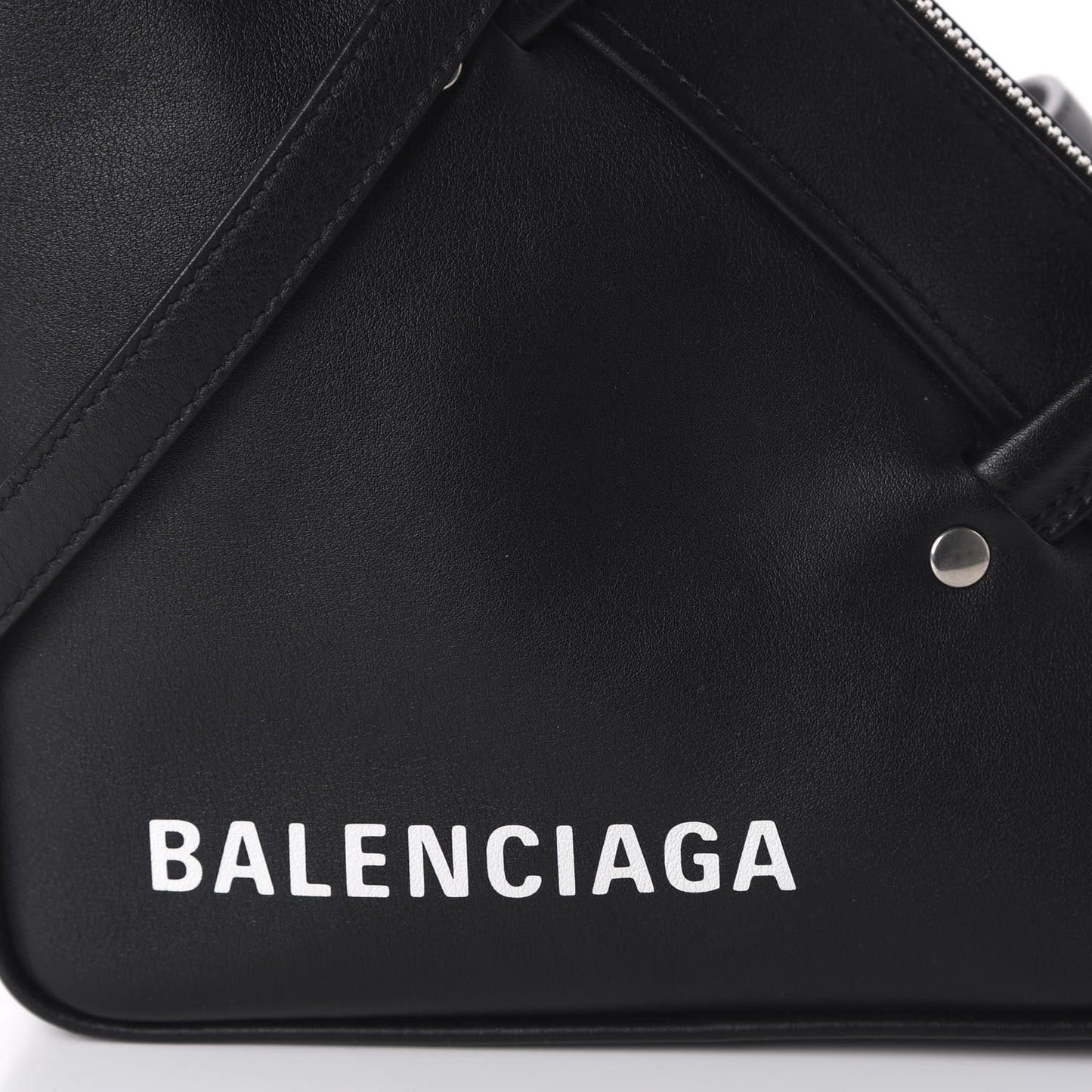 Calfskin S Triangle Duffle Black