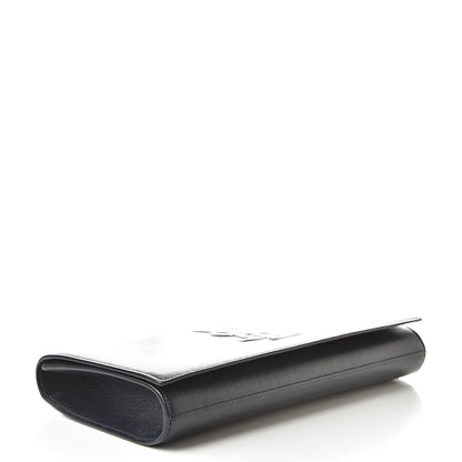 Saint Laurent Calfskin Monogram Large Belle De Jour Clutch Navy 4 of 7