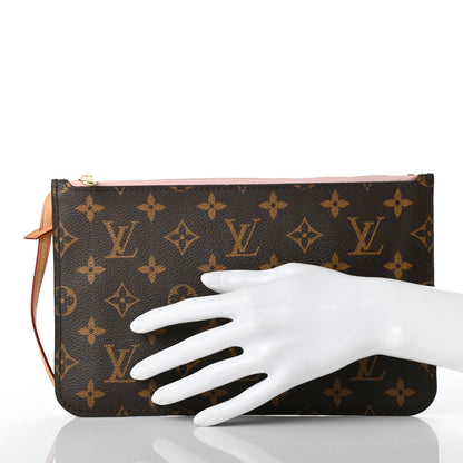 Louis Vuitton Monogram Neverfull MM GM Pochette Rose Ballerine 2 of 7
