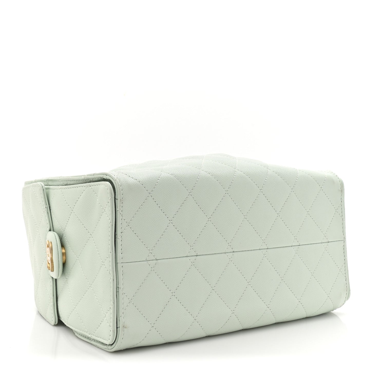 Caviar Quilted Small Chanel 25 Handbag Light Green