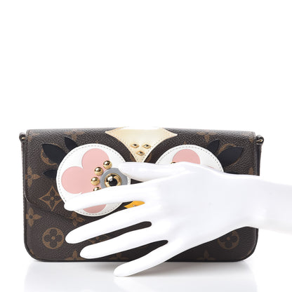 Louis Vuitton Monogram Lovely Birds Pochette Felicie Chain Wallet 2 of 10