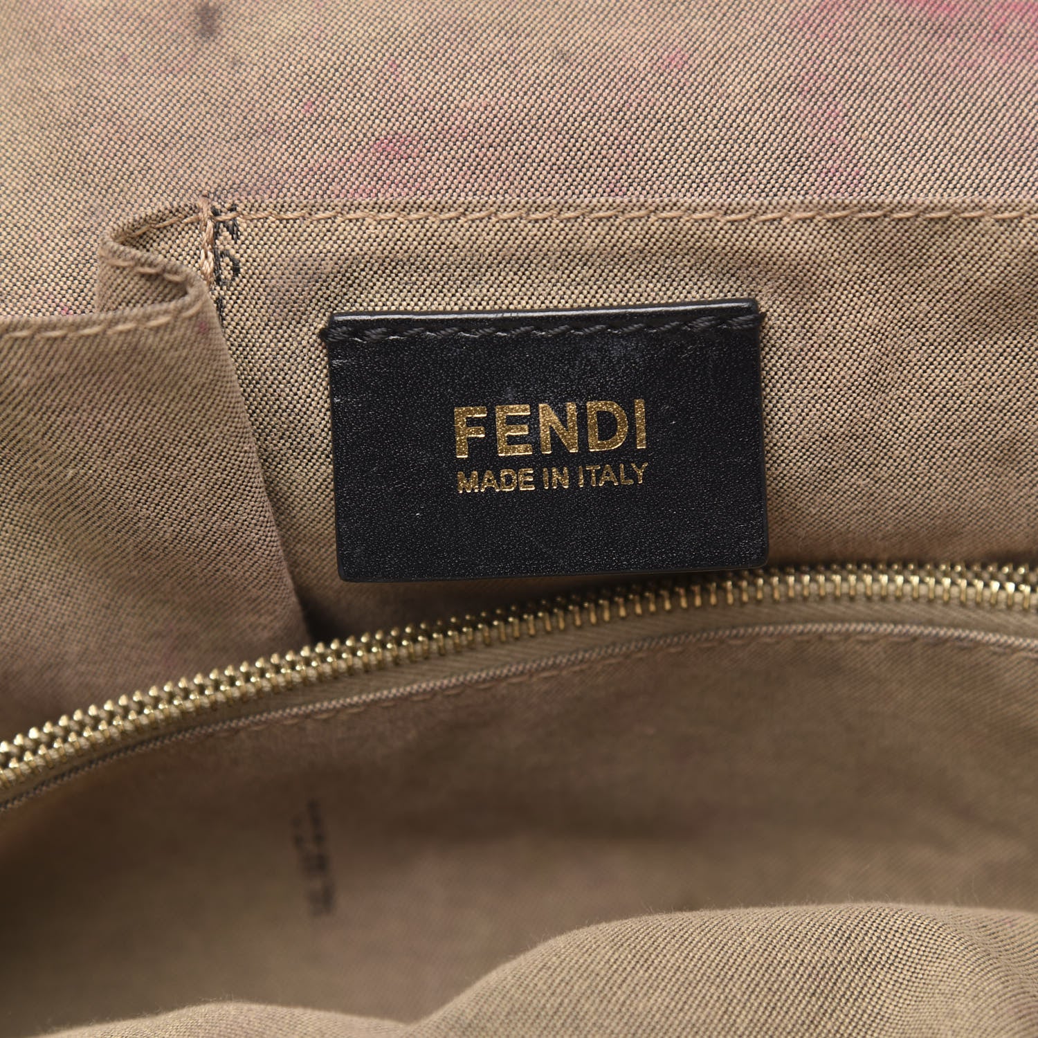 Fendi Canvas Colorblock Small Chameleon Tote Natural 6 of 19