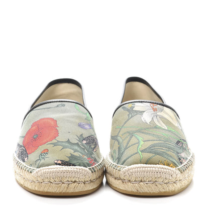 Gucci Canvas Flora Snake Print Mens Espadrilles 10.5 Militare Multicolor Black 2 of 9
