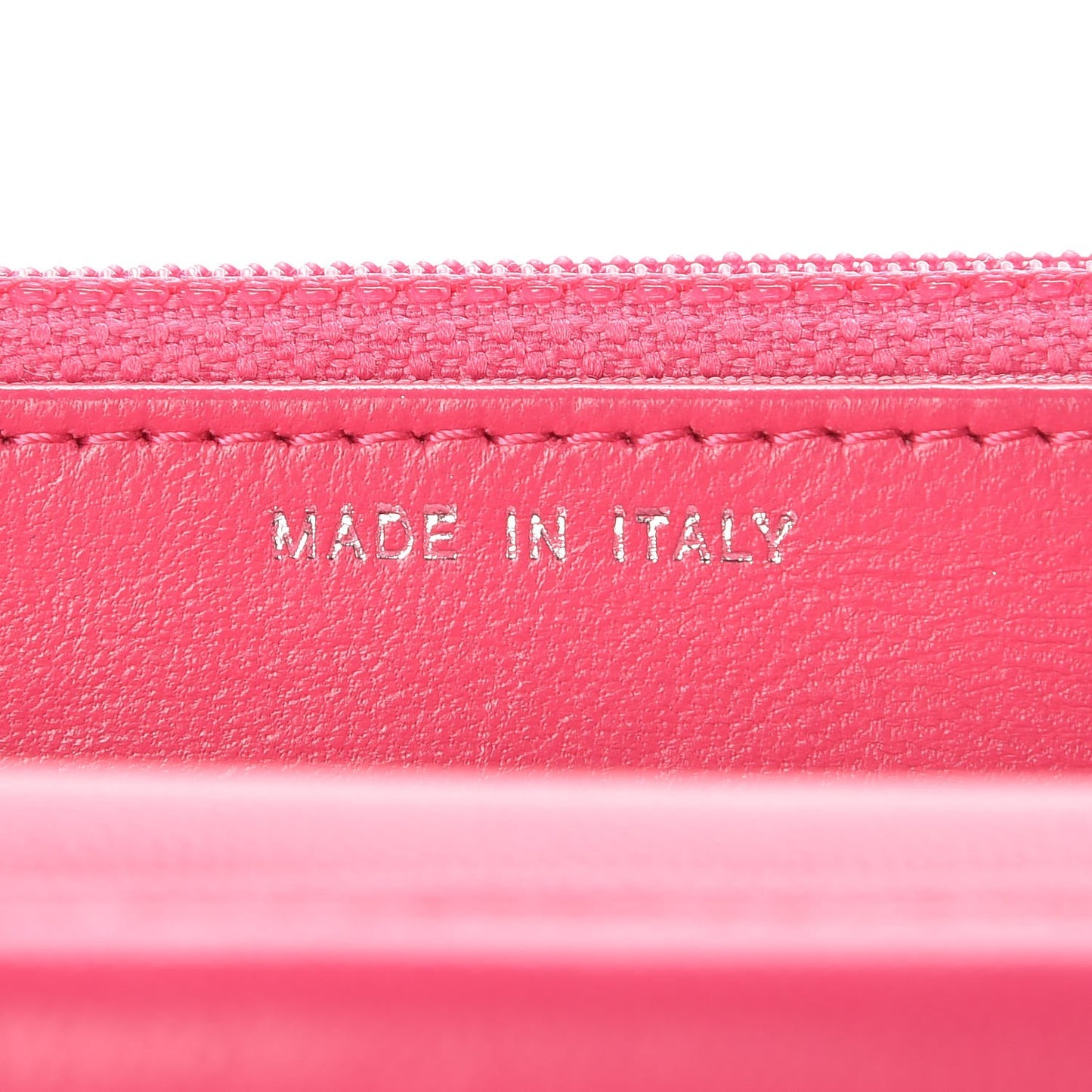 Lambskin Quilted Wallet On Chain WOC Pink