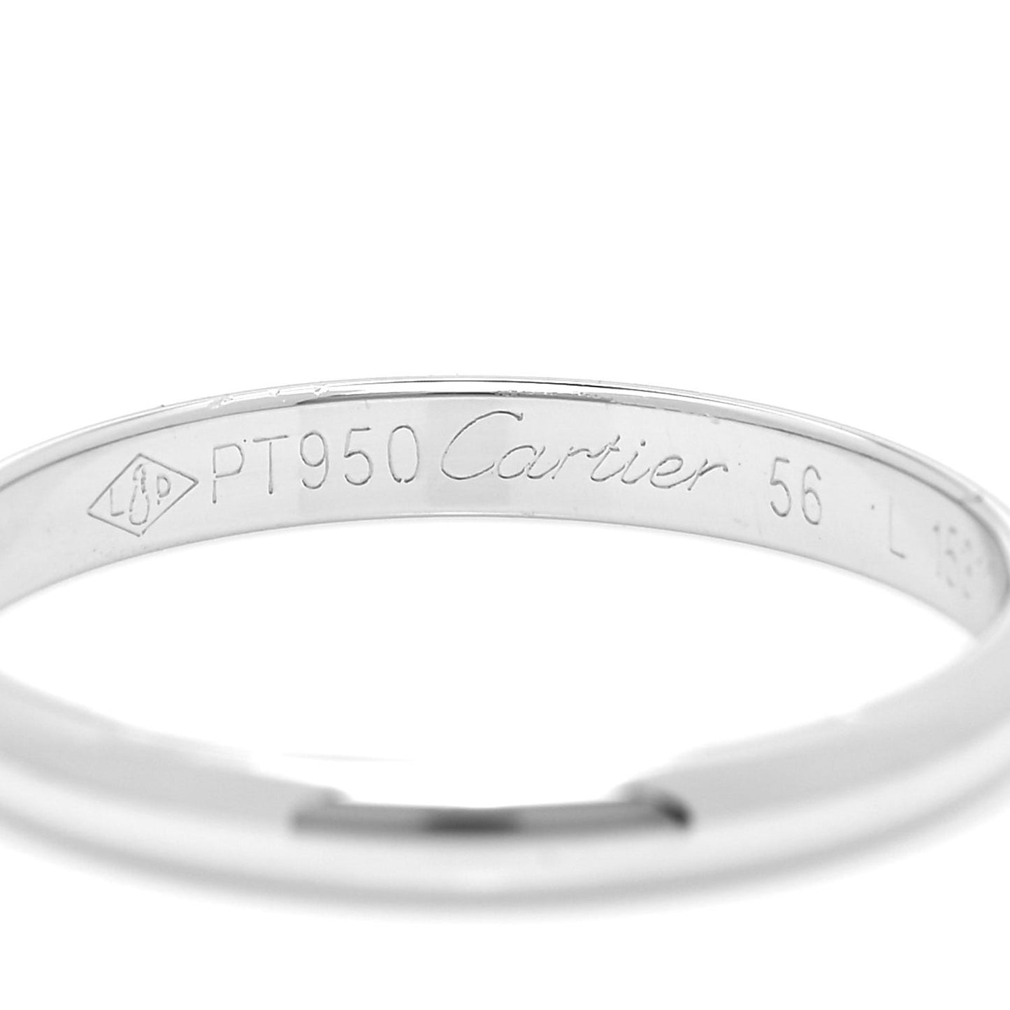 Platinum 2mm 1895 Wedding Band Ring 56 7.5