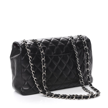 Chanel Lambskin Quilted Jumbo Single Flap Black 3 of 10